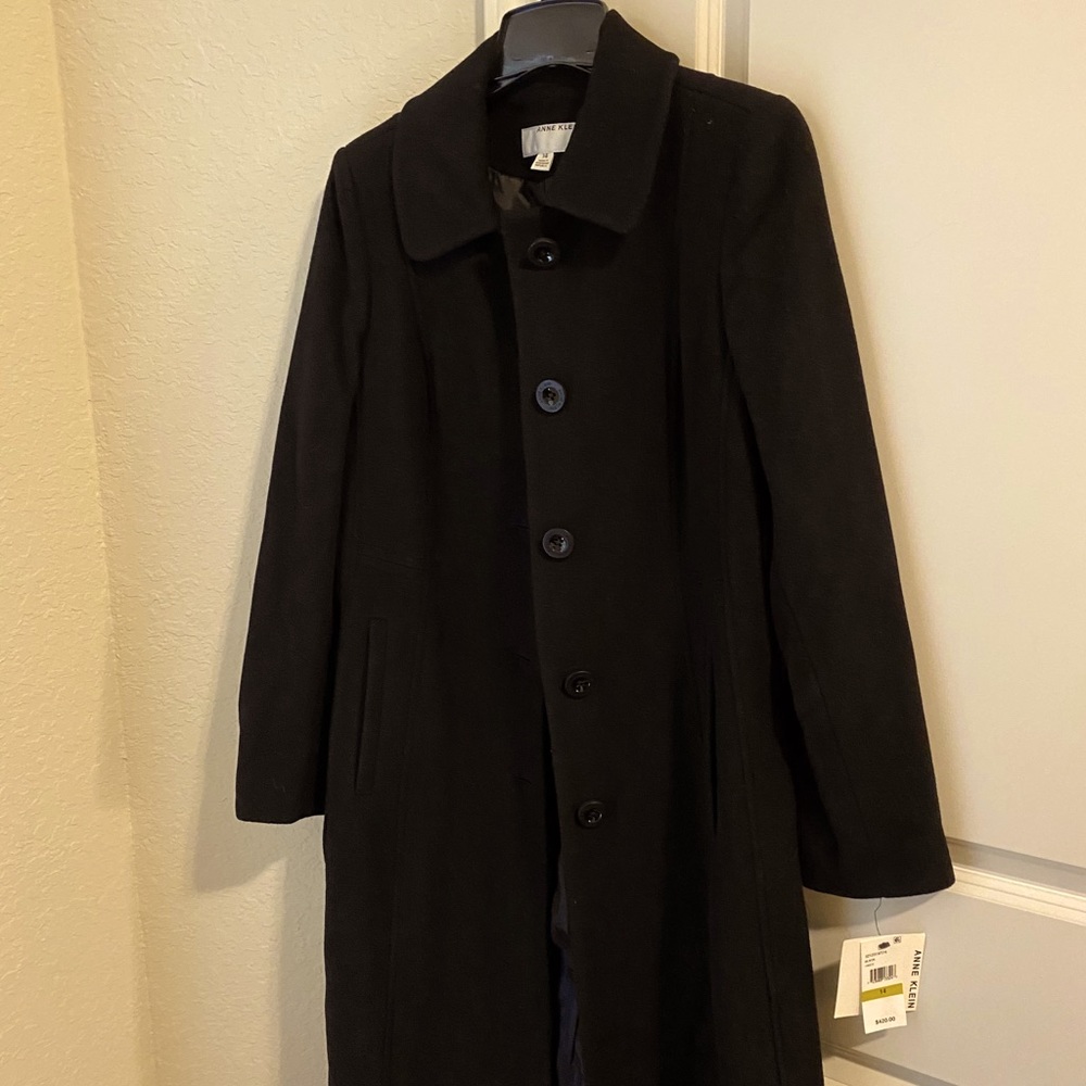 Anne Klein cashmere trench coat